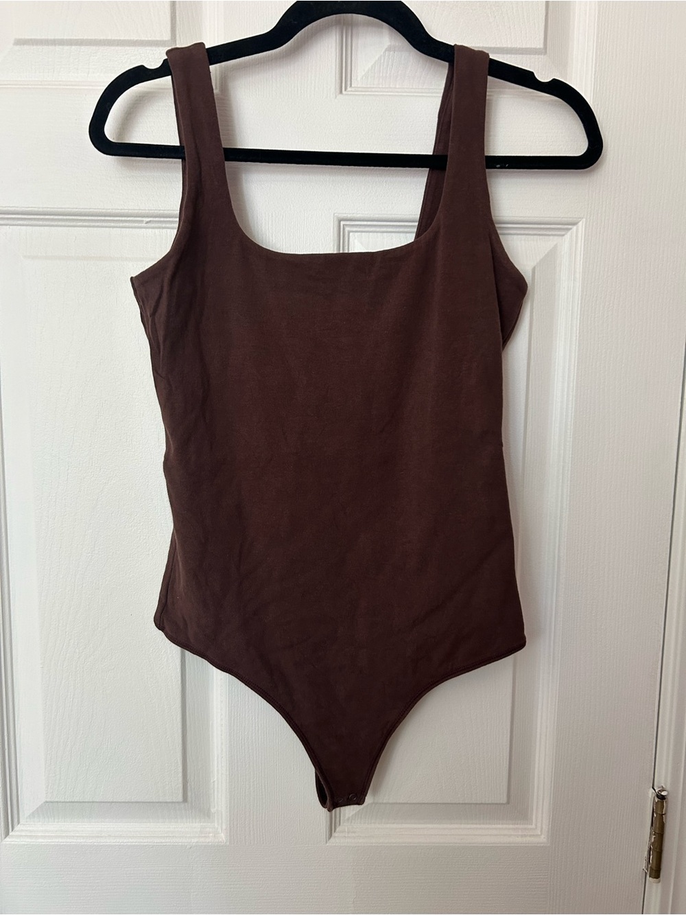 Abercrombie Cotton Seamless Tank Bodysuit - Chocolate Brown